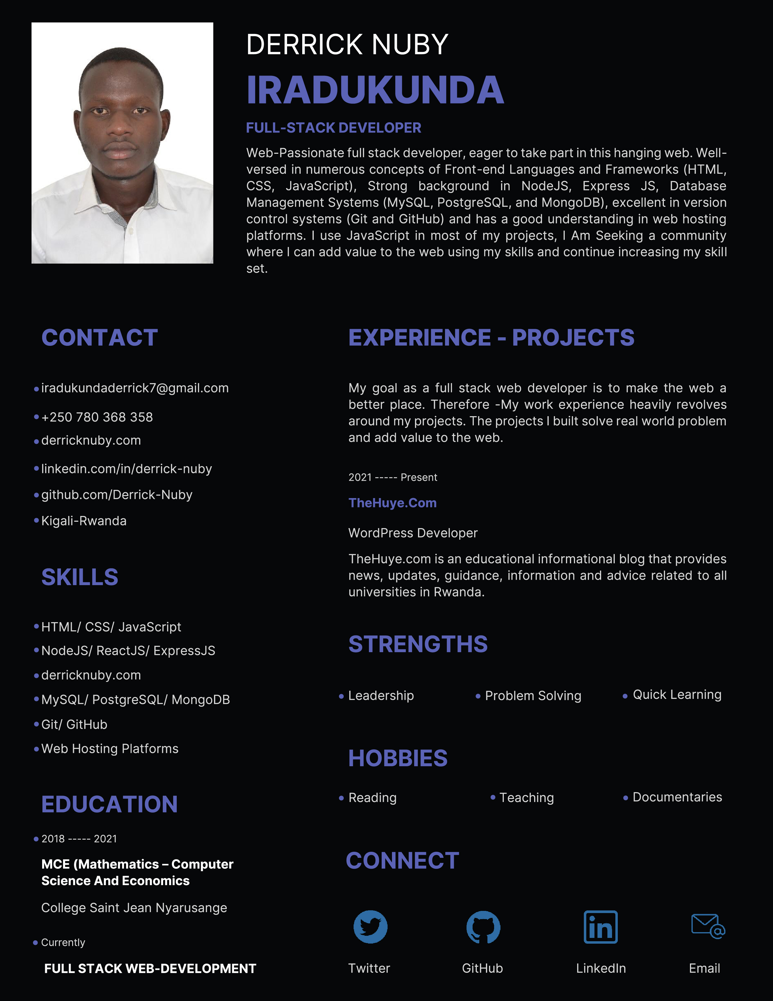 Derrick's Resume Photo